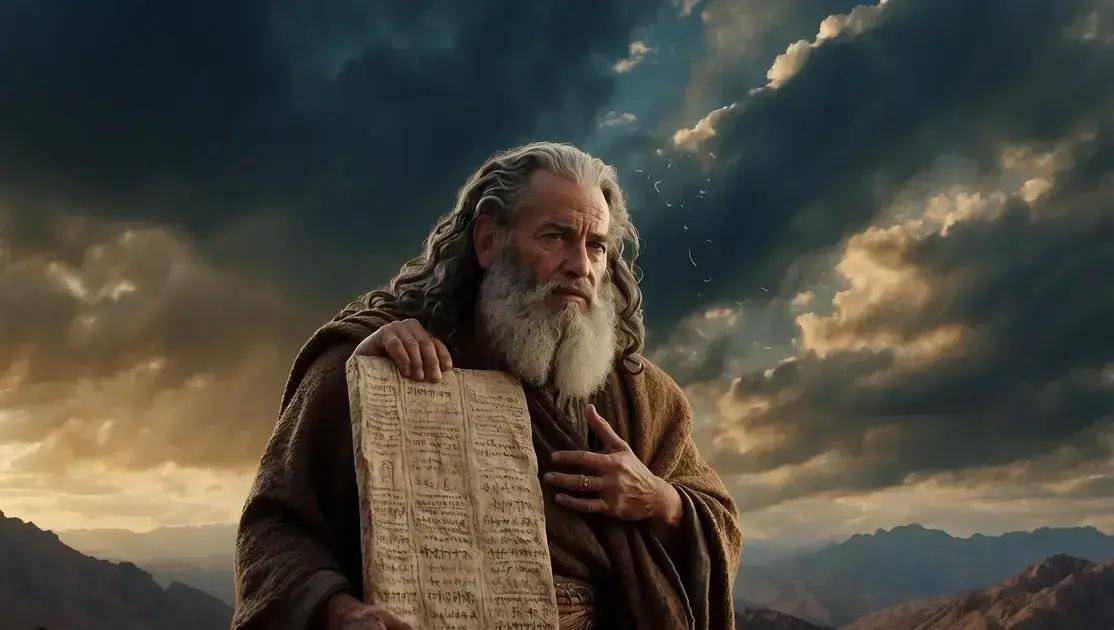 A influência de Moisés na Lei de Deus no Antigo Testamento na Bíblia Sagrada